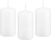 12x Witte cilinderkaars/stompkaars 5 x 10 cm 23 branduren - Geurloze kaarsen - Woondecoraties