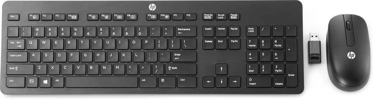 HP T6L04AA toetsenbord RF Draadloos QWERTY Engels Zwart