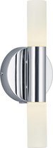 OSRAM - LED Wandlamp - Torna Dilano - 8W - Warm Wit 3000K - 2-lichts - Rond - Glans Chroom - Aluminium