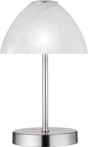 LED Tafellamp - Tafelverlichting - Torna Quno - 2W - Warm Wit 3000K - Rond - Mat Nikkel - Aluminium