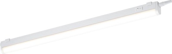 LED Keukenkast Verlichting - Torna Noram - 7W - Warm Wit 3000K - Rechthoek - Mat Wit - Kunststof