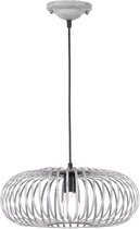 LED Hanglamp - Hangverlichting - Torna Johy - E27 Fitting - Rond - Antiek Grijs - Aluminium