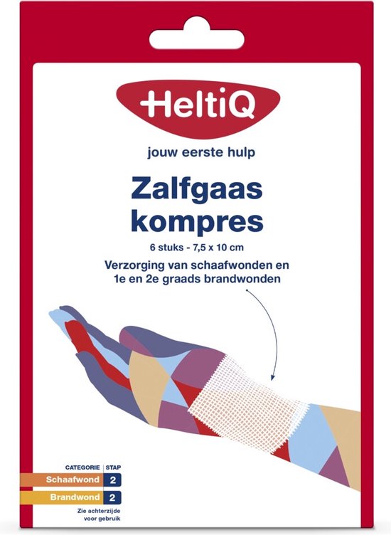 Heltiq Zalfkompres - 7.5 x 10 cm - 6 stuks - Gaasjes
