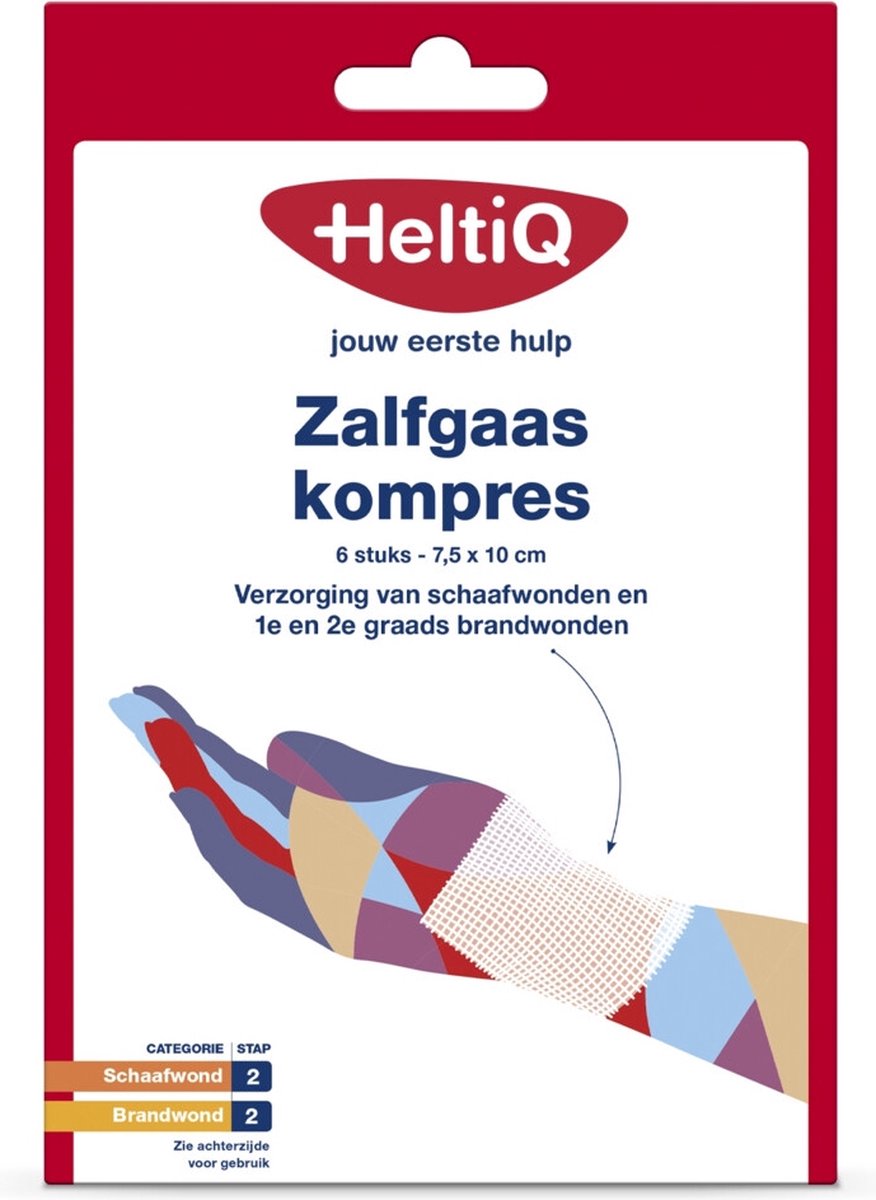 Heltiq Zalfkompres - 7.5 x 10 cm - 6 stuks - Gaasjes - Heltiq