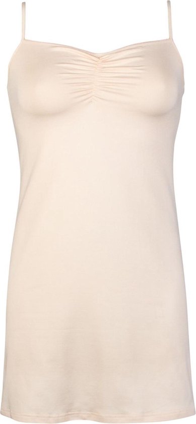 RJ Bodywear Pure Color dames jurk (1-pack) - onderjurk met verstelbare bandjes - huid - Maat: 4XL