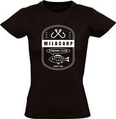Wildcarp fishing club Dames t-shirt | visclub | vissen | dierendag | grappig | cadeau | Zwart