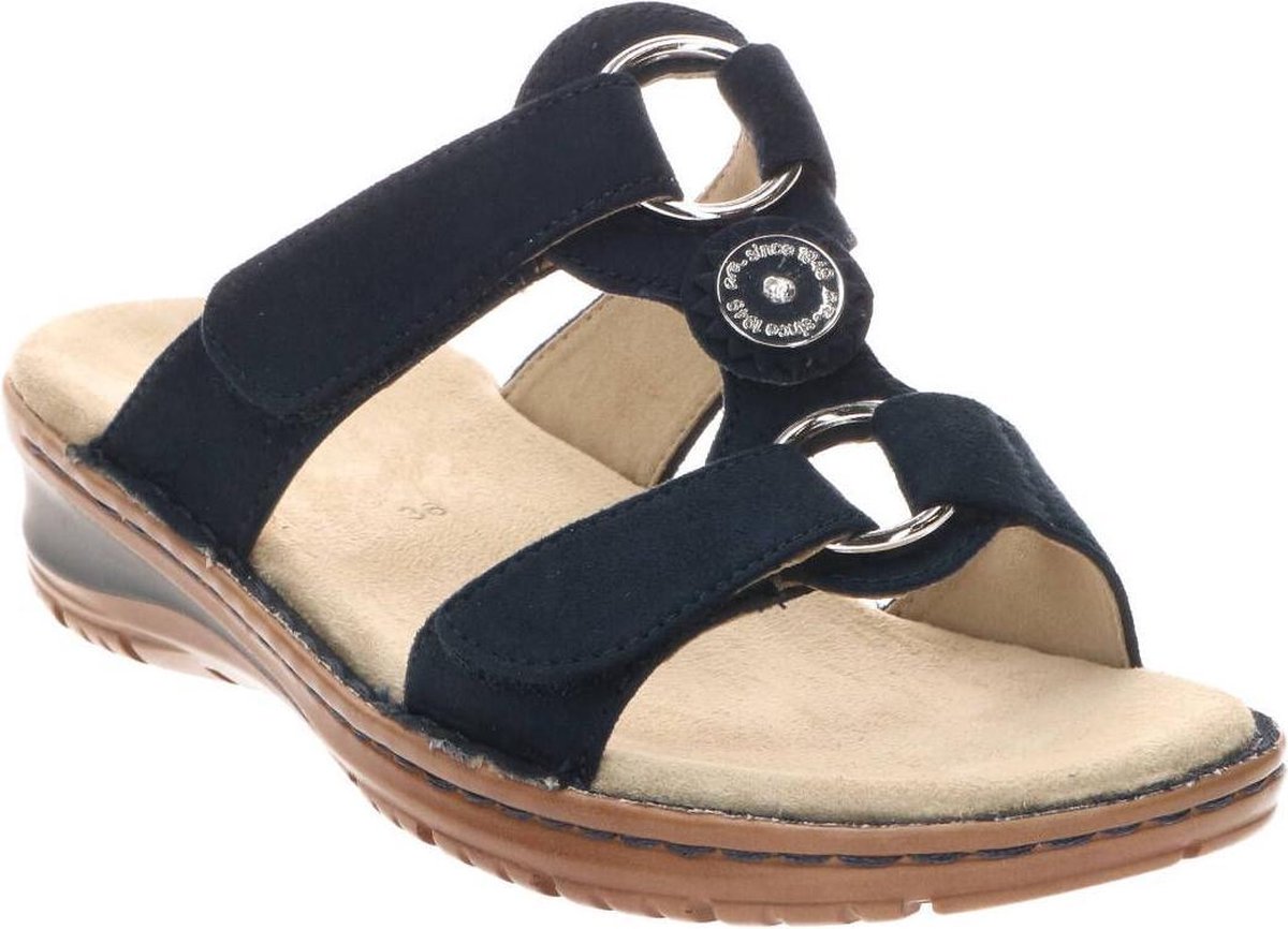 Ara 1227232 - Volwassenen Dames slippers - Kleur: Blauw - Maat: 42 | bol.com