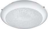 LED Plafondlamp - Plafondverlichting - Trinon Pontino - 20W - Natuurlijk Wit 4000K - Rond - Mat Wit - Glas