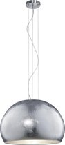 LED Hanglamp - Hangverlichting - Trinon Onutia - E27 Fitting - 1-lichts - Rond - Mat Zilver - Aluminium