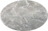 Set van 8x stuks ronde placemats marmer grijs 38 cm - Ontbijt/diner onderleggers