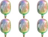 CALEX - LED Lamp 6 Pack - Avesta Metallic - E27 Fitting - Dimbaar - 4W - Warm Wit 2000K - Meerkleurig