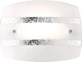 LED Wandlamp - Wandverlichting - Trinon Niki - E27 Fitting - Rond - Mat Zilver - Glas