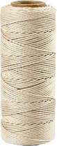 Bamboekoord, off-white, 1 mm, 65 m, 1 rol