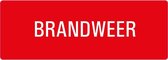 Brandweer bord - kunststof 210 x 74 mm