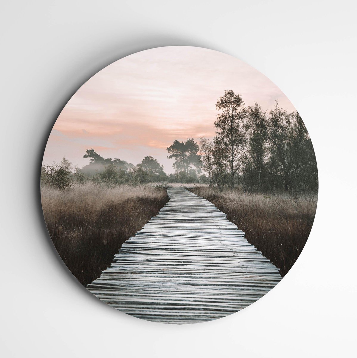 Bridges, de grote Peel muurcirkel | fotoprint op forex | wanddecoratie natuur - 120x120cm, Forex - LokaalKunstwerk