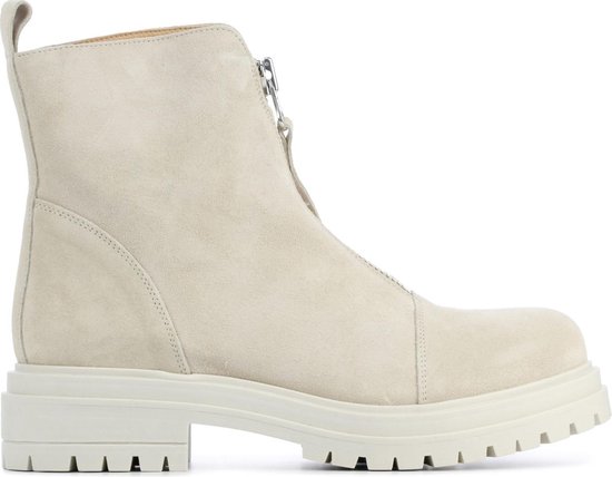 Cashott Vrouwen Suède Enkellaarsjes / Laarzen / Damesschoenen 24208 - Wit -  Maat 37 | bol.com