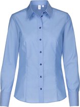 Seidensticker dames blouse regular fit - blauw - Maat: 46