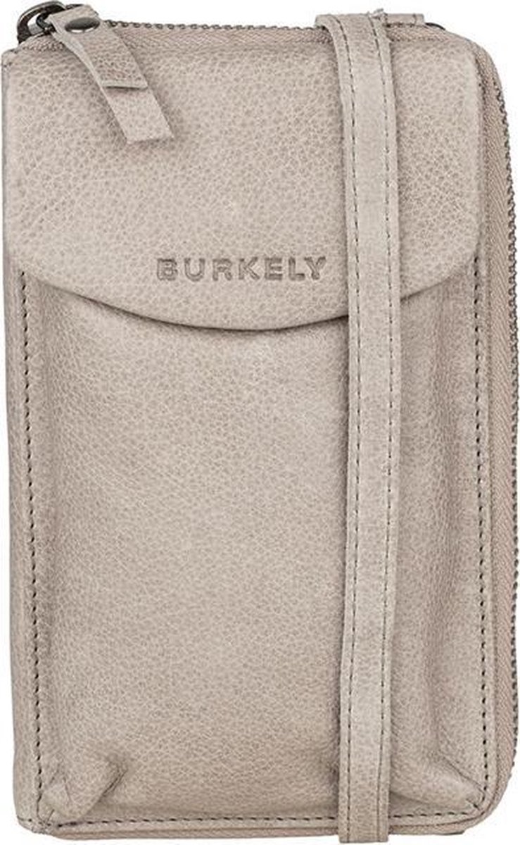 Burkely Telefoontasjes Just Jackie Leer - grijs