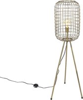 QAZQA barir - Moderne Tripod | driepoot vloerlamp | Staande Lamp - 40 lichts - H 122 cm - Goud/messing -  Woonkamer | Slaapkamer | Keuken