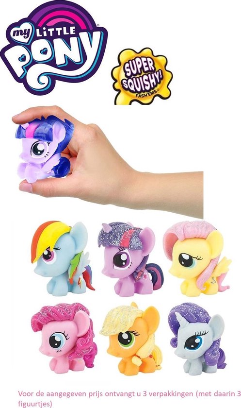 Vruchtbaar Mentaliteit zondaar My Little Pony stressbal figuurtjes - 3 Stuks - 5 cm - Top Cadeau 2021 |  bol.com