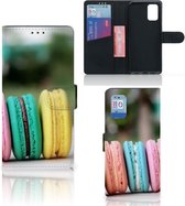 GSM Hoesje Geschikt voor Samsung Galaxy A02s Flip Cover Geschikt voor Samsung M02s Flipcover Maken Macarons