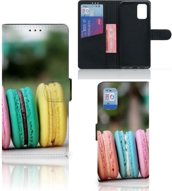 GSM Hoesje Geschikt voor Samsung Galaxy A02s Flip Cover Geschikt voor Samsung M02s Flipcover Maken Macarons