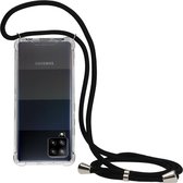 Mobiparts  Samsung Galaxy A42 (2020) Zwart hoesje met koord