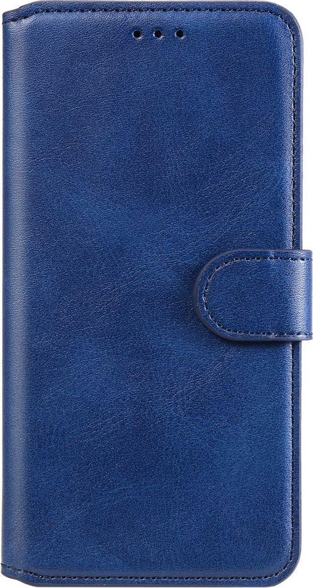 Mobigear Telefoonhoesje geschikt voor Apple iPhone 12 Pro Hoesje | Mobigear Wallet Bookcase Portemonnee | Pasjeshouder voor 2 Pasjes | Telefoonhoesje voor Pinpas / OV Kaart / Rijbewijs - Blauw
