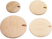 Houten knoop/kraal, d: 20-35 mm, china berry, 320stuks