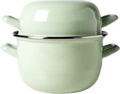 Mosselpan - Mosselpot - Mint - Elektrisch & Gas - Ø18cm - 2.8l