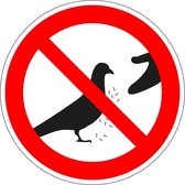 Verboden duiven te voeren sticker 150 mm