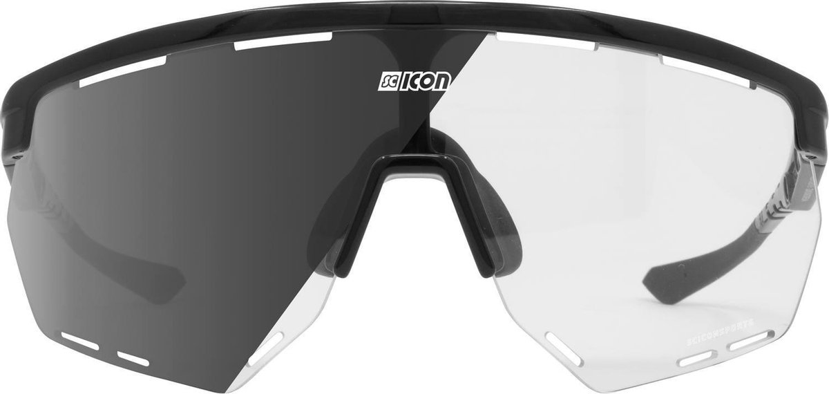 Scicon Aerowing Black Gloss Fietsbril - PhotoChromic Silver