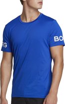 Björn Borg Performance  Sportshirt - Maat S  - Mannen - Blauw/Wit