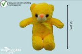 Teddybeer – Knuffelbeer – Knuffel – Lichtgevend – 33 cm – Geel