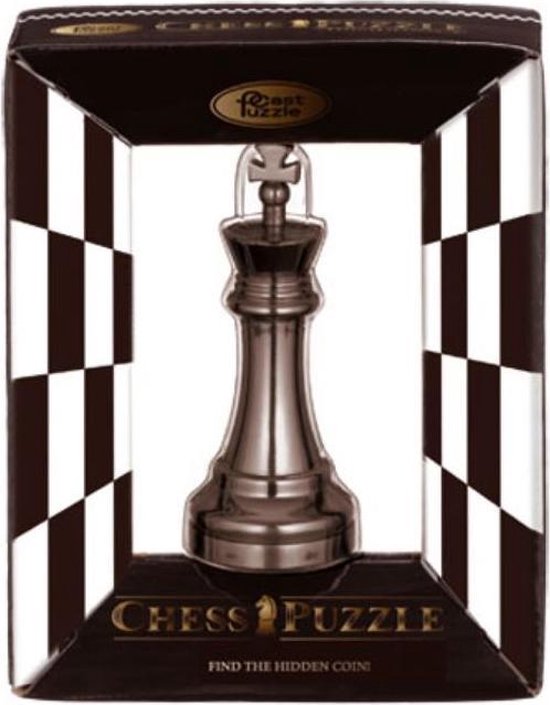 Afbeelding van het spel Cast Schaakpuzzel Chess King 10,2 Cm Staal Zwart