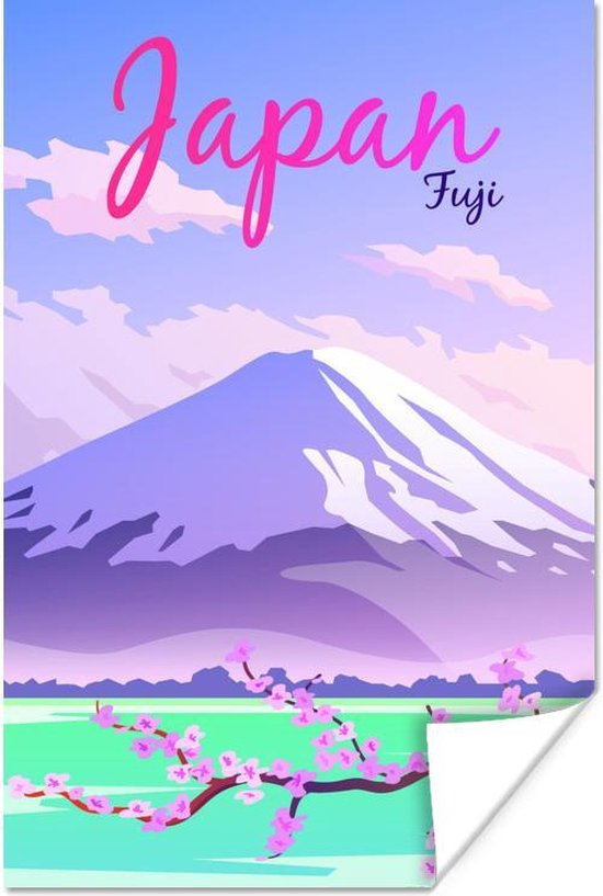 Affiche du Mont Fuji au Japon