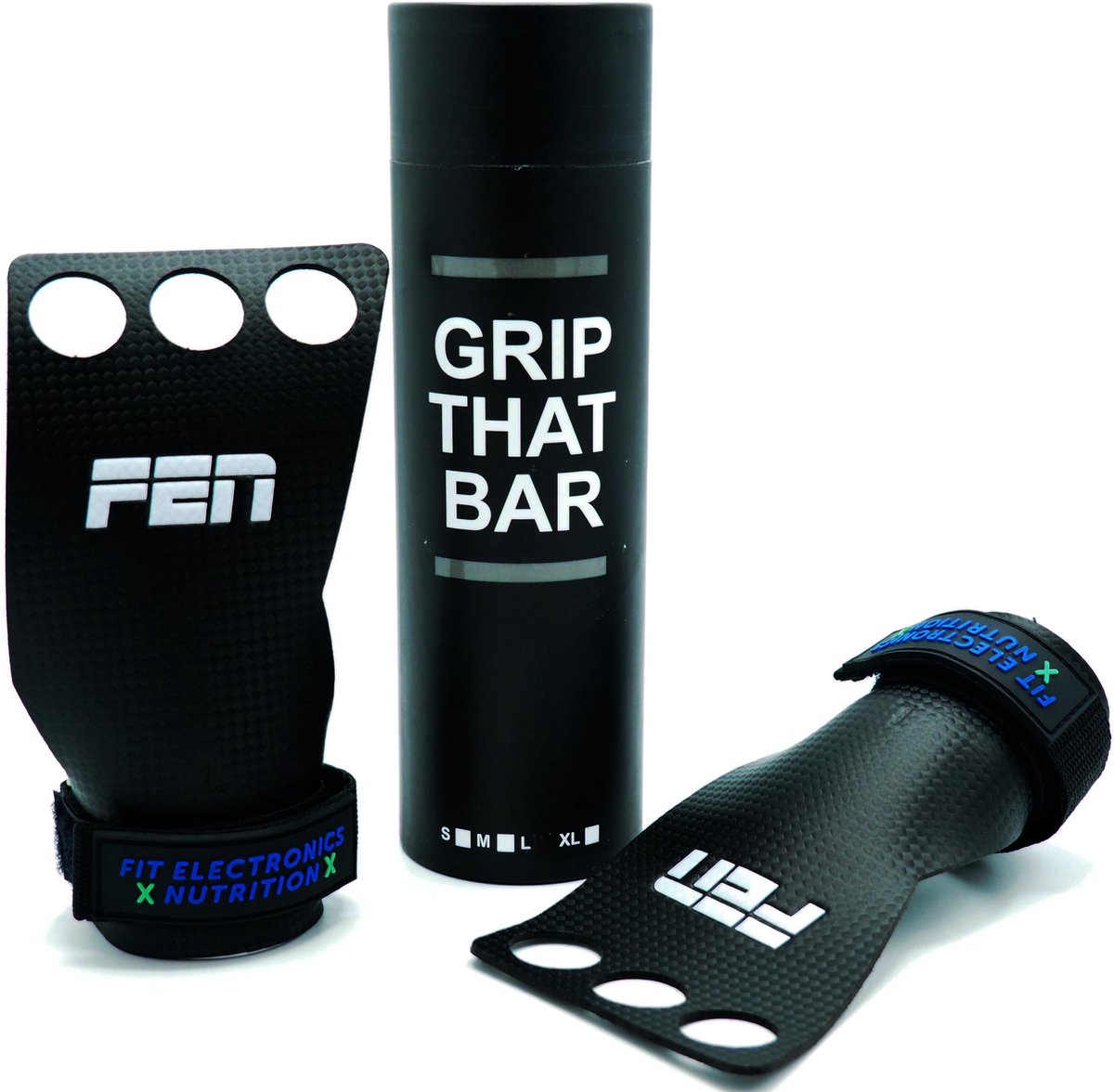 FEN Crossfit Carbon grips – Geschikt voor CrossFit, Fitness, Gymnastics & Turnen – Zwart - Maat M