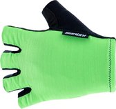Santini Fietshandschoenen zomer Fluo Groen Heren - Cubo Cycling Gloves Flashy Green - M