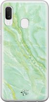 Samsung Galaxy A20e siliconen hoesje - Marmer Limegroen - Soft Case Telefoonhoesje - Groen - Marmer