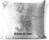Buitenkussens - Tuin - Stadkaart Bergen op Zoom - 40x40 cm