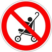 Verboden voor kinderwagens bord - kunststof 300 mm