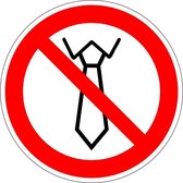 Verboden stropdas te dragen bord - kunststof 400 mm