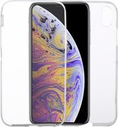 Ultradunne dubbelzijdige Full Coverage Transparante TPU Case voor iPhone XS Max (transparant)