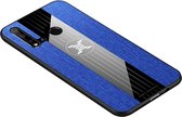 Voor Huawei nova 5i XINLI stiksels Textue schokbestendig TPU beschermhoes (blauw)