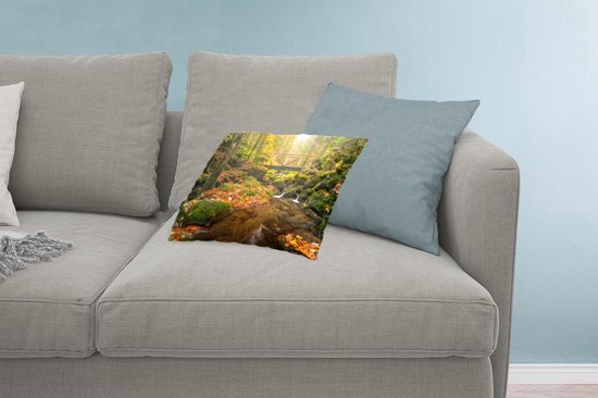 Sierkussen Forêt-Noire pour l'intérieur - La Forêt-Noire en Allemagne à l'automne - 50x30 cm - Coussin intérieur rectangulaire en coton