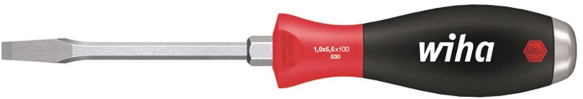 Wiha Schroevendraaier SoftFinish Sleufkop met stalen kap 8.0mm x 150mm - 03228
