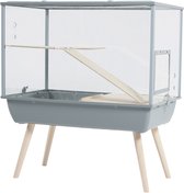 Zolux knaagdierkooi nevo palace plexiglas grijs - 78x48x87,5 cm - 1 stuks