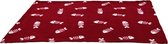 Trixie beany fleece hondendeken bordeaux - 100x70cm - 1 stuks