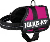 Julius k9 power-harnas / tuig voor labels fuchsia - baby 2/33-45 cm - 1 stuks