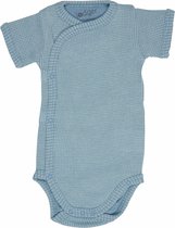 Lodger Baby Overslag Romper Maat 80 - Romper Korte Mouw Ciumbelle - Luchtig katoen - Elastisch - Perfecte pasvorm - Handige Overslag - Blauw